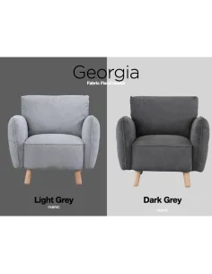 Georgia Armchair - Light Grey 2