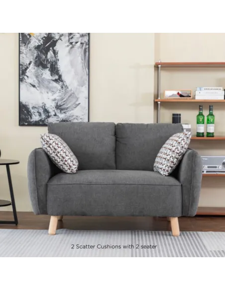 Georgia 2 Seater Sofa - Dark Grey
