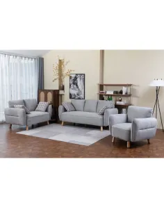 Georgia 2 Seater Sofa - Light Grey 2
