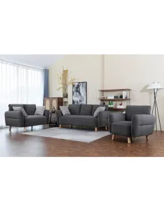 Georgia 3 Seater Sofa - Light Grey 2