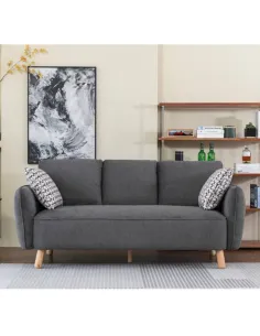 Georgia 3 Seater Sofa - Light Grey