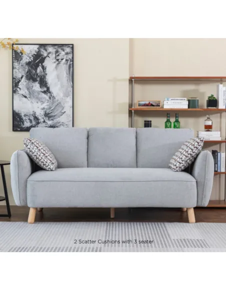 Georgia 3+2 Sofa Set - Light Grey