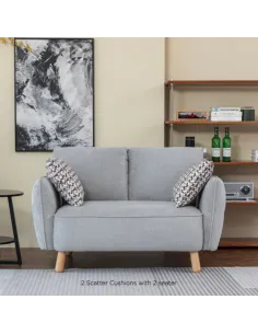 Georgia 3+2 Sofa Set - Light Grey 2