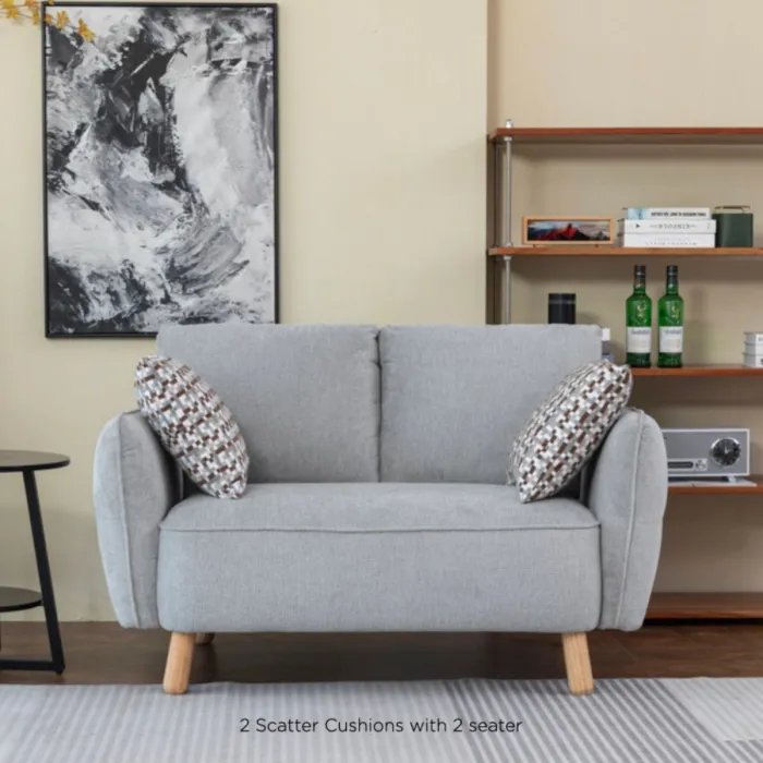 Georgia 3+2 Sofa Set - Light Grey