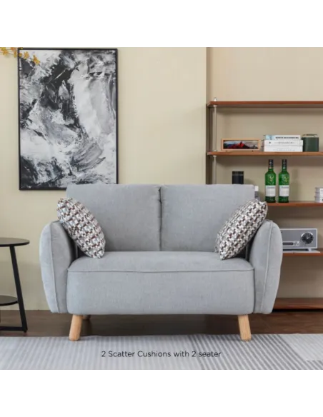 Georgia 3+2 Sofa Set - Light Grey