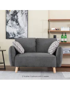 Georgia 3+2 Sofa Set - Dark Grey 2