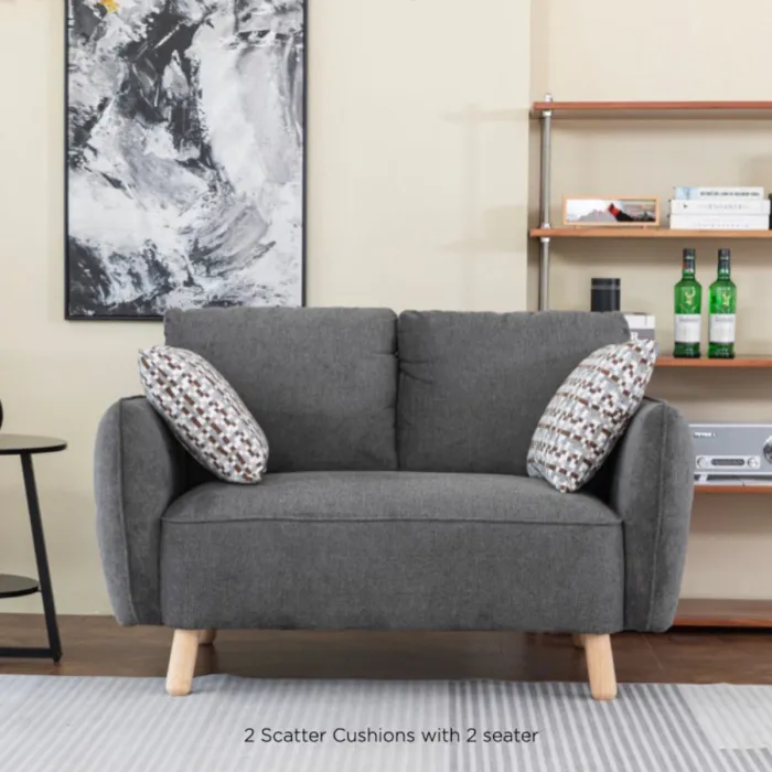 Georgia 3+2 Sofa Set - Dark Grey