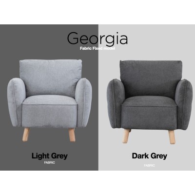 Georgia 3+1+1 Sofa Set - Dark Grey