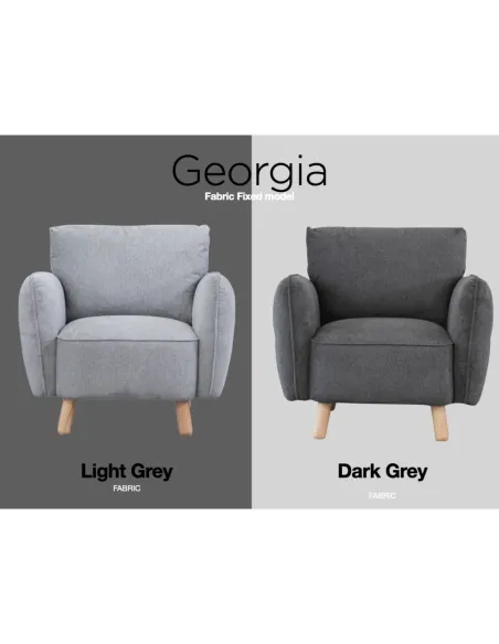 Georgia 3+1+1 Sofa Set - Dark Grey