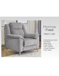 Monroe Fixed Armchair - Ash 2