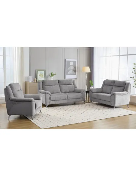 Monroe Fixed 3 Seater Sofa - Ash