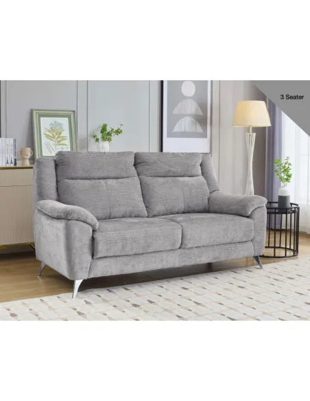 Monroe Fixed 3+1+1 Sofa Set - Ash