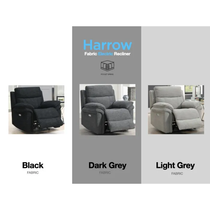 Harrow Electric Armchair - Black