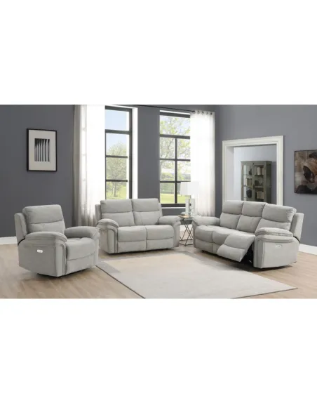 Harrow 2 Seater Electric Sofa - Light Grey