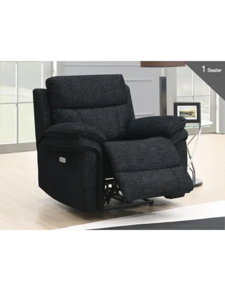 Harrow 3+1+1 Electric Sofa Set - Dark Grey
