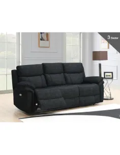 Harrow 3+1+1 Electric Sofa Set - Dark Grey