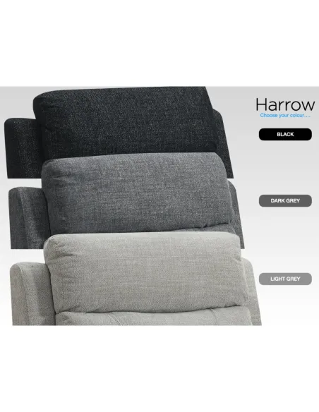 Harrow 3+1+1 Electric Sofa Set - Dark Grey