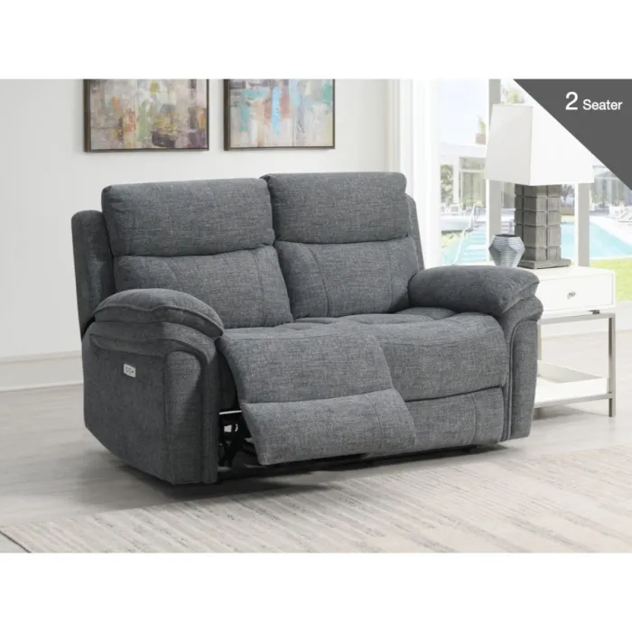 Harrow 3+2 Electric Sofa Set -Dark Grey