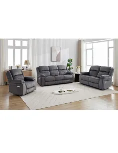 Morgan Electric Recliner Armchair - Slate Grey 2