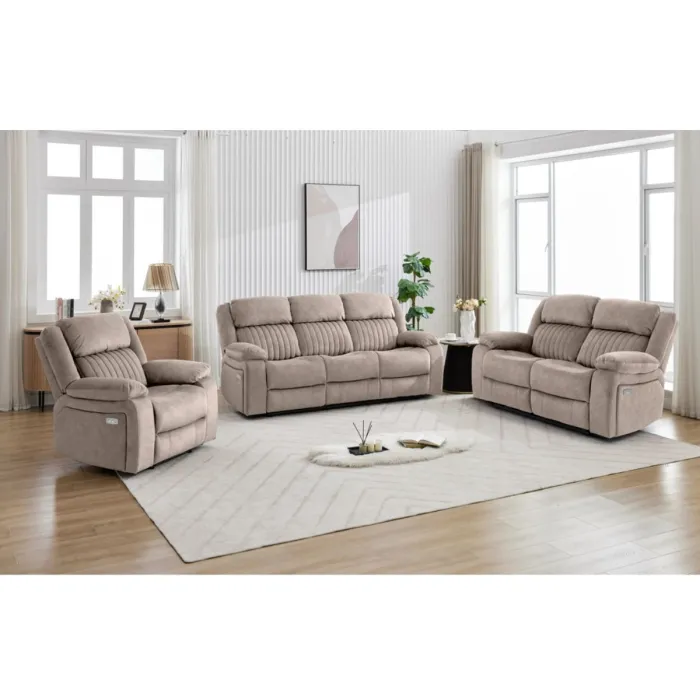 Morgan Electric Recliner Armchair - Taupe