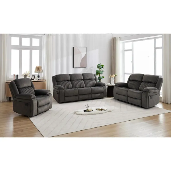 Morgan 2 Seater Recliner Sofa - Iron