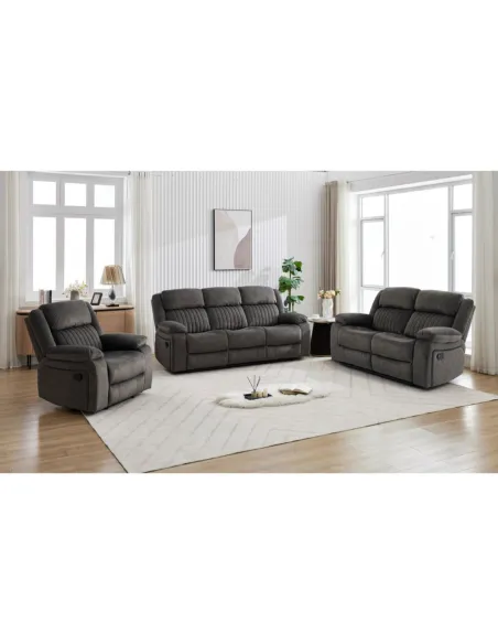 Morgan 2 Seater Recliner Sofa - Iron