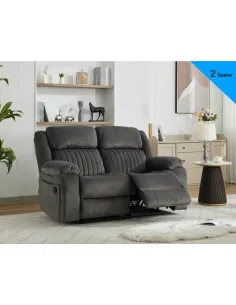 Morgan 2 Seater Recliner Sofa - Iron