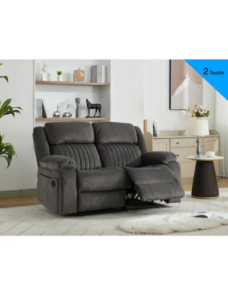 Morgan 2 Seater Recliner Sofa - Iron