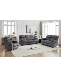 Morgan 3 Seater Recliner Sofa - Slate Grey 2