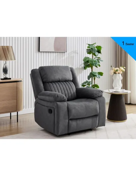 Morgan 3+1+1 Sofa Set - Slate Grey
