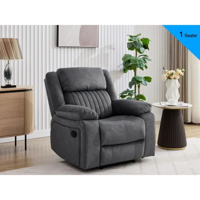 Morgan 3+1+1 Sofa Set - Slate Grey