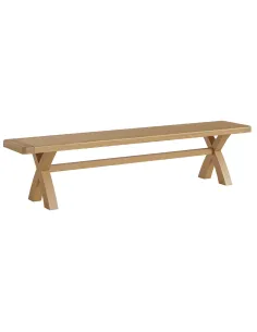 Gia Cross Leg Dining Bench - Oak | Murphy Furniture