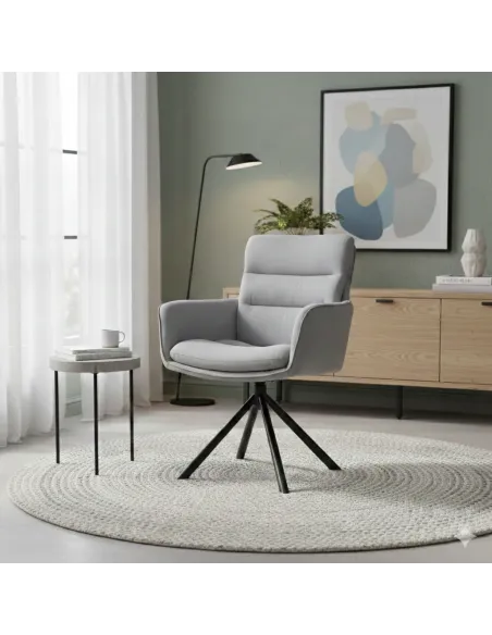 Vila Swivel Dining Chair - Grey | Murphy Furniture