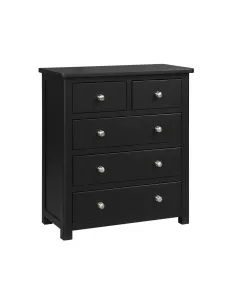 Siena 3+2 Drawer Chest - Black | Murphy Furniture