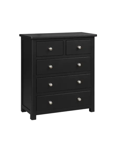 Siena 3+2 Drawer Chest - Black | Murphy Furniture