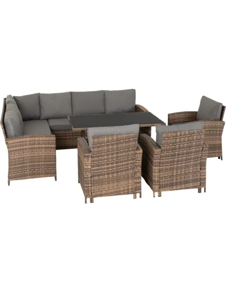 Aspen Corner Garden Furniture Set - Brow | Murphy Furniture