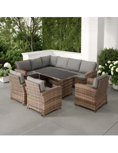 Aspen Corner Garden Furniture Set - Brow | Murphy Furniture