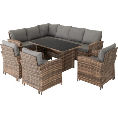 Aspen Corner Garden Furniture Set - Brow | Murphy Furniture