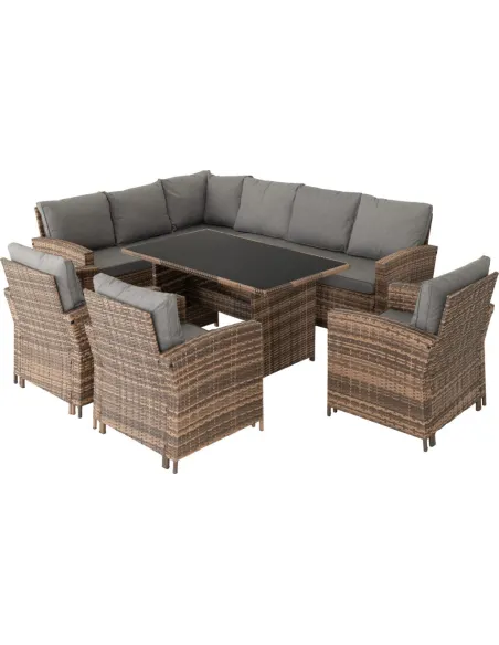 Aspen Corner Garden Furniture Set - Brow | Murphy Furniture