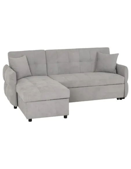 Chelsea Corner Sofa Bed - Silver Grey Fa | Murphy Furniture