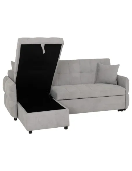 Chelsea Corner Sofa Bed - Silver Grey Fa | Murphy Furniture