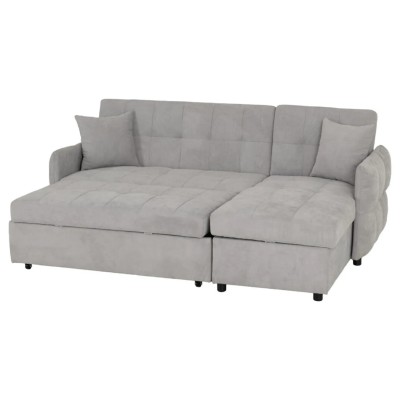 Chelsea Corner Sofa Bed - Silver Grey Fa | Murphy Furniture
