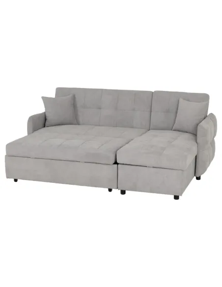 Chelsea Corner Sofa Bed - Silver Grey Fa | Murphy Furniture