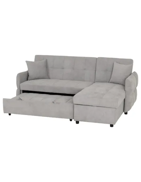 Chelsea Corner Sofa Bed - Silver Grey Fa | Murphy Furniture
