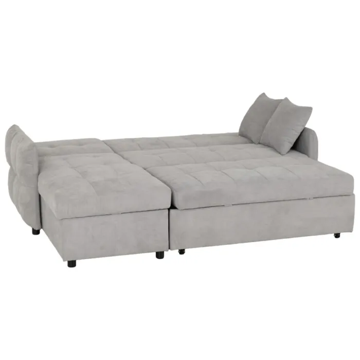 Chelsea Corner Sofa Bed - Silver Grey Fa | Murphy Furniture