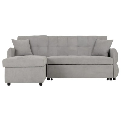 Chelsea Corner Sofa Bed - Silver Grey Fa | Murphy Furniture