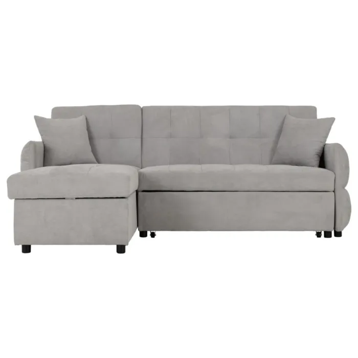 Chelsea Corner Sofa Bed - Silver Grey Fa | Murphy Furniture