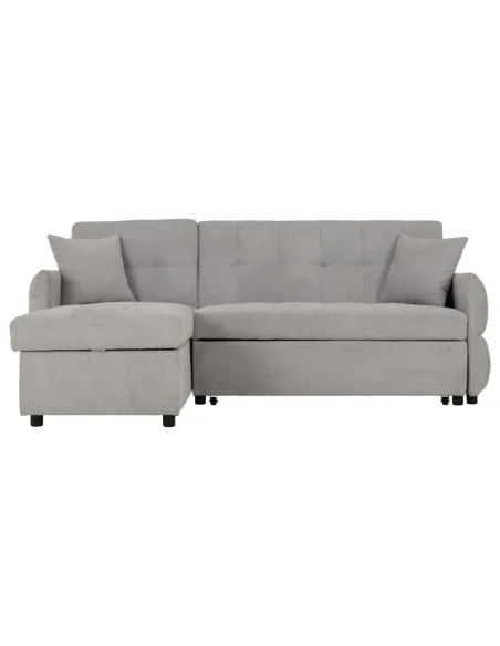 Chelsea Corner Sofa Bed - Silver Grey Fa | Murphy Furniture