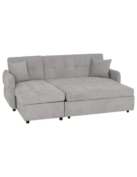 Chelsea Corner Sofa Bed - Silver Grey Fa | Murphy Furniture