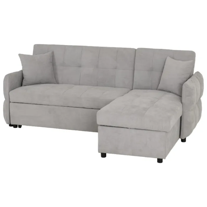 Chelsea Corner Sofa Bed - Silver Grey Fa | Murphy Furniture